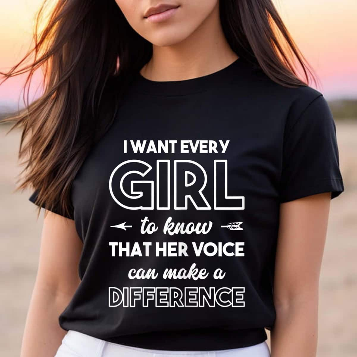 Strong Women That Her Voice Can Make A Difference T-Shirt Gift