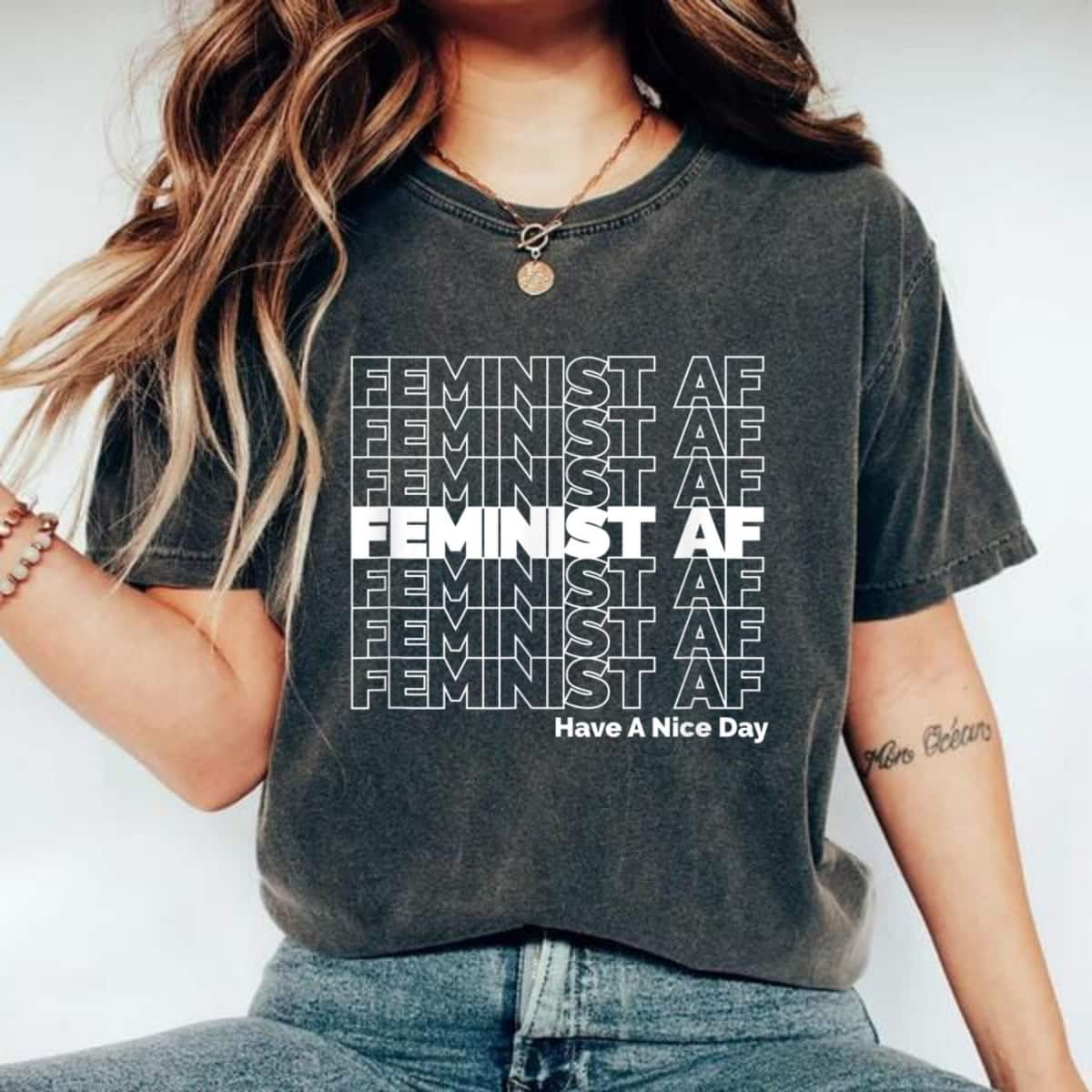 Empowerment Strong Women Feminist AF Feminist Empowering T-Shirt Gift