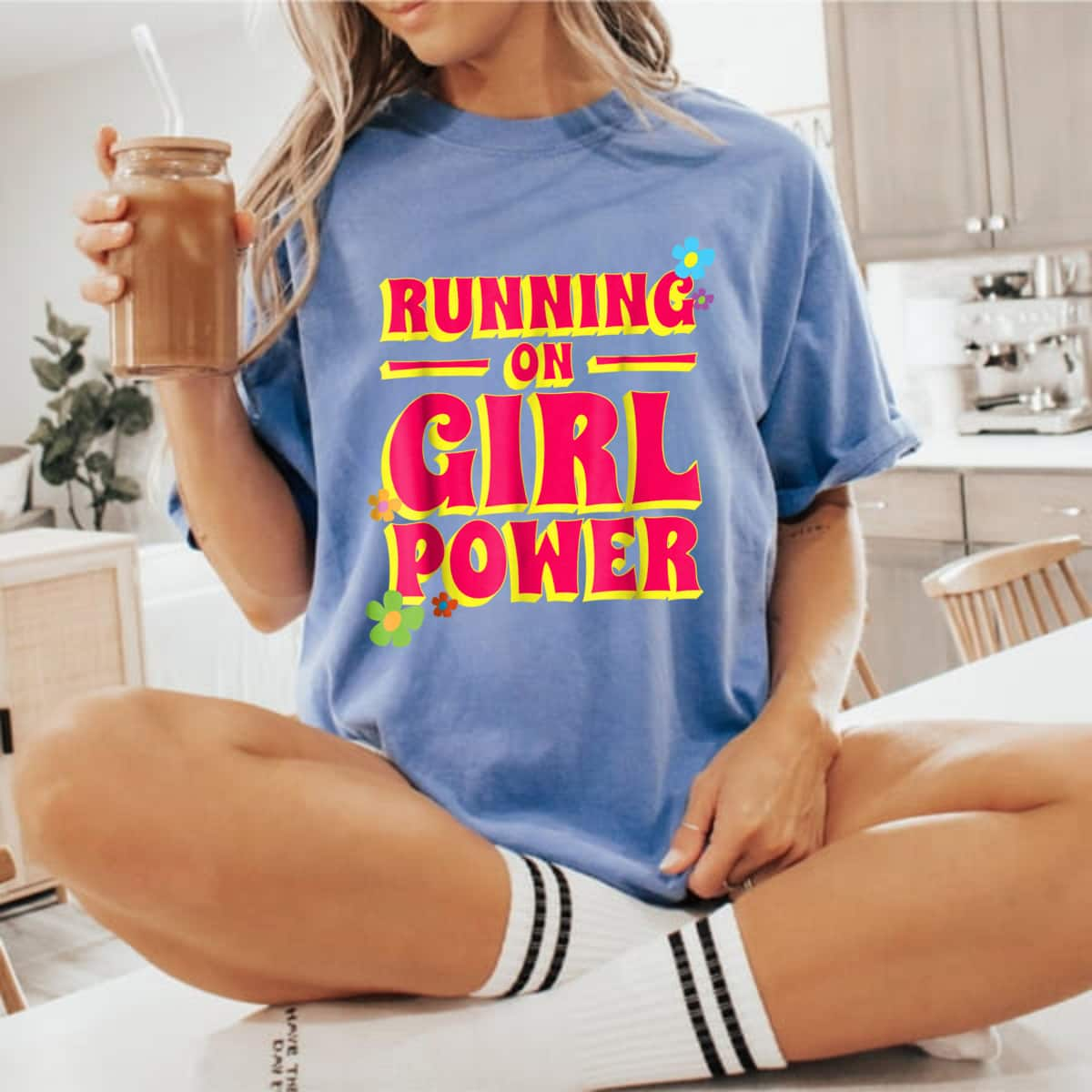 Empowerment Strong Women Running On Girl Power Empowering Feminist T-Shirt