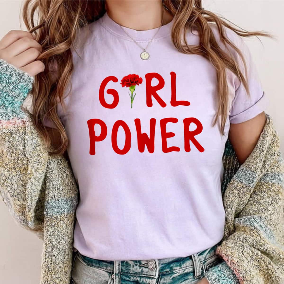 Strong Women Girl Power Flower Feminist T-Shirt Gift