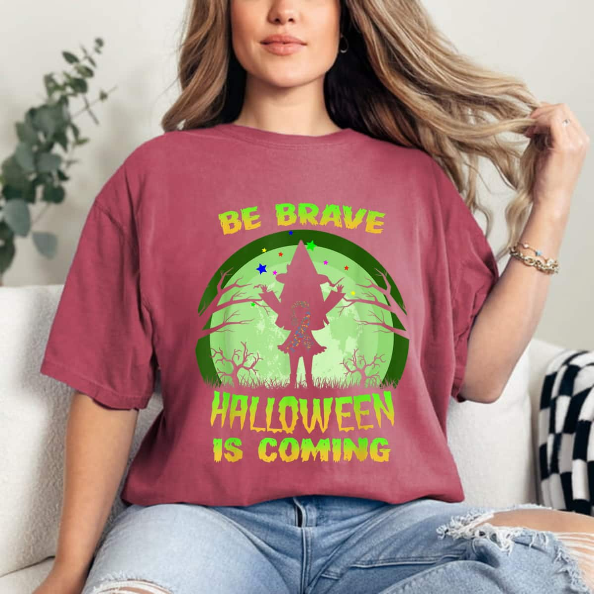 Strong Women Be Brave Halloween Is Coming Empowerment Feminist T-Shirt Gift