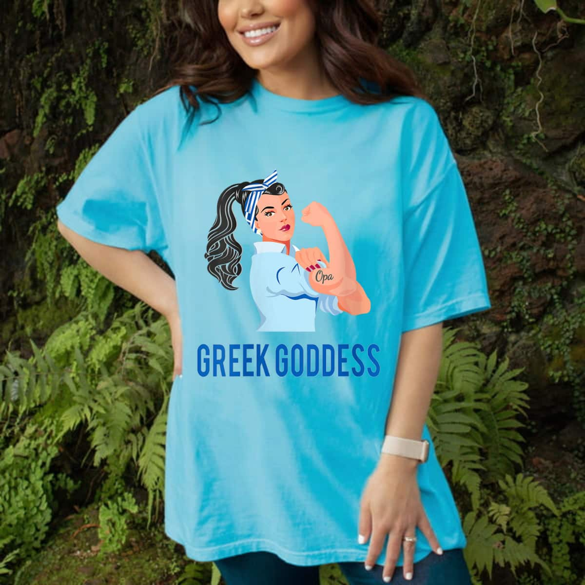 Strong Women Rosie The Riveter Greek Goddess T-Shirt