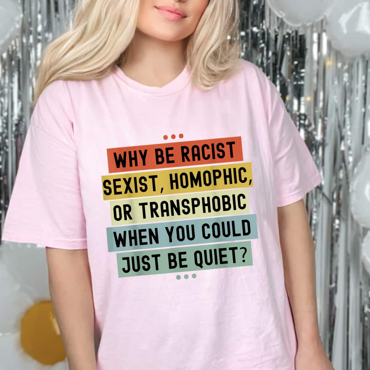 Why Be Racist Sexist Racial Equality Stop Racism Vintage T-Shirt