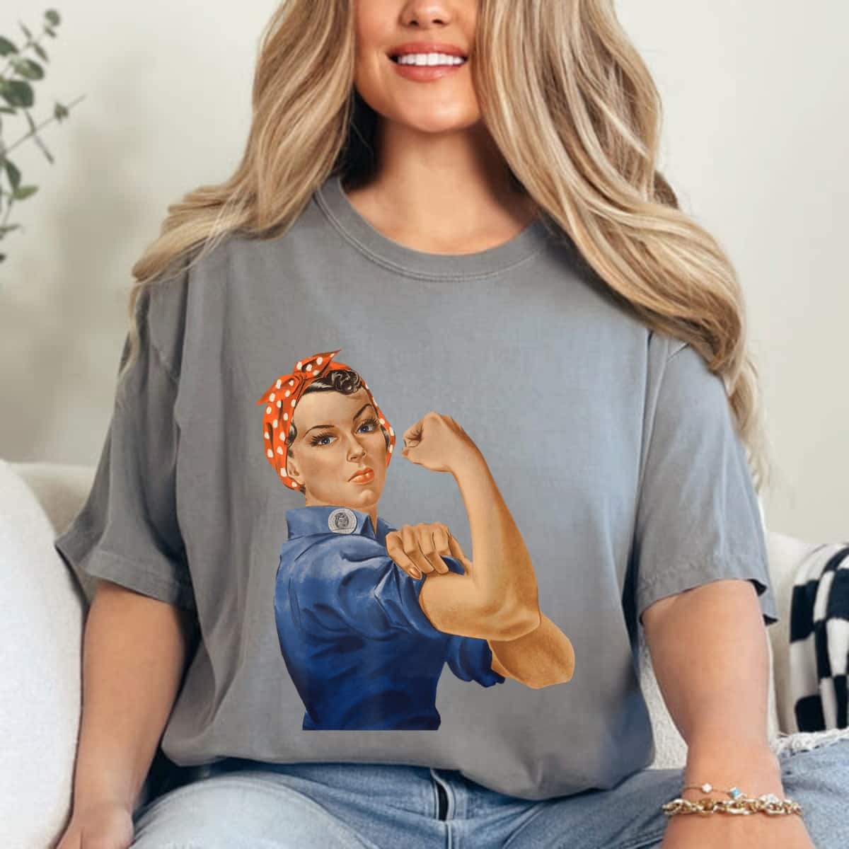 Strong Women Rosie The Riveter We Can Do It T-Shirt Gift