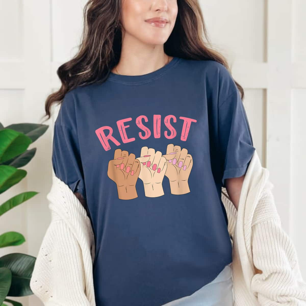 Strong Women Resist Girl Power Feminist T-Shirt Gift