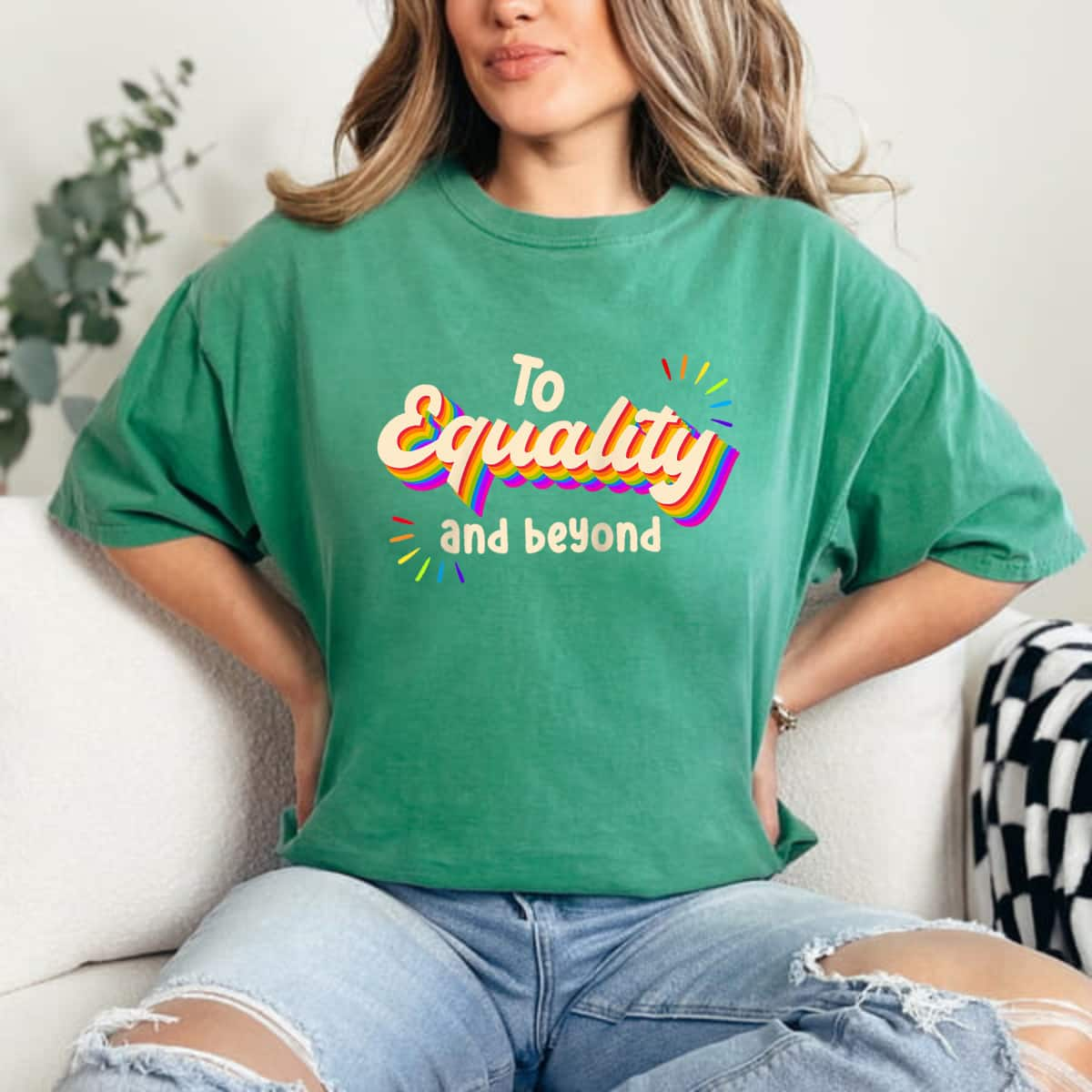 To Equality And Beyond LGBTQ Gay Lesbian Pride T-Shirt