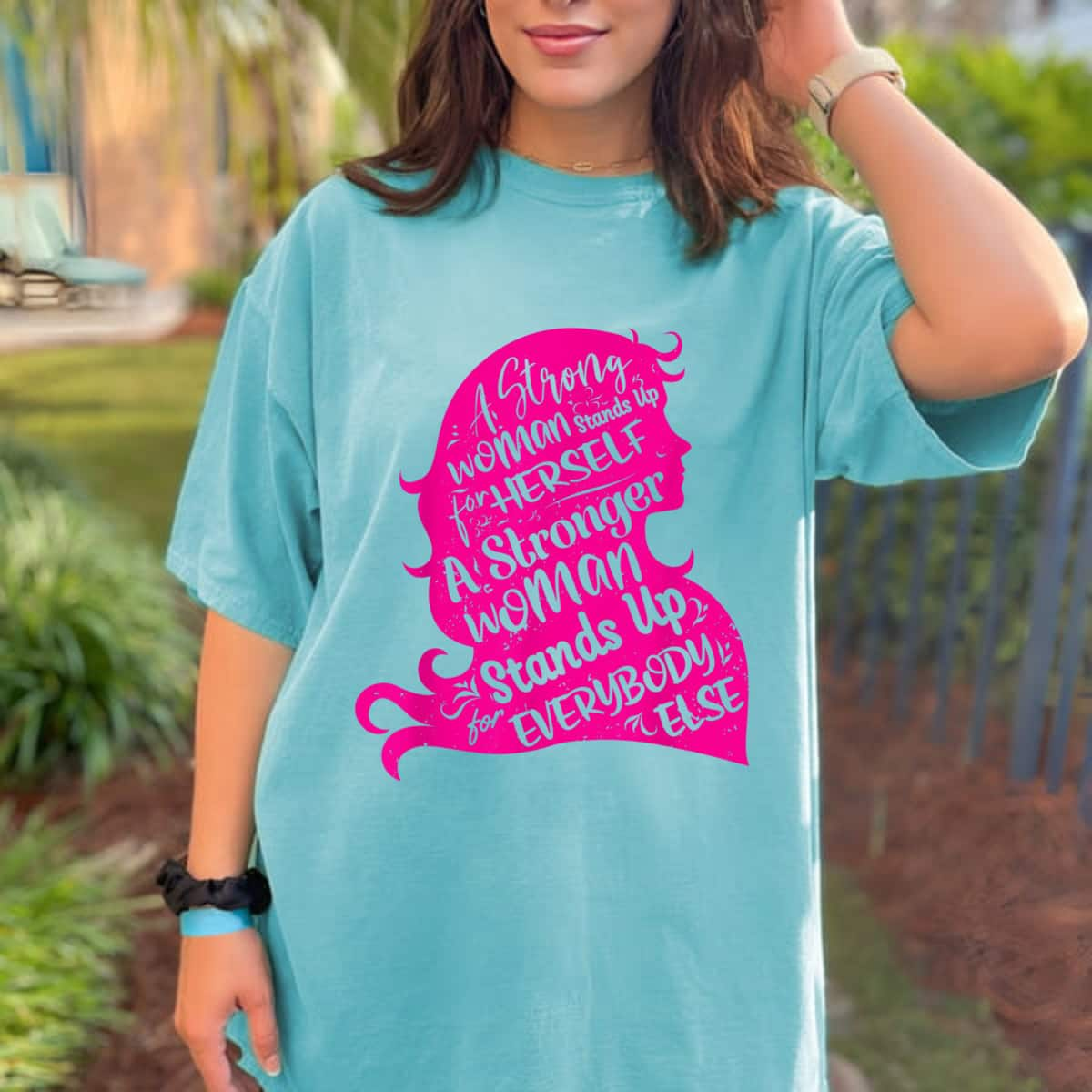 A Strong Woman Stands Up For Herself Funny Empowering T-Shirt