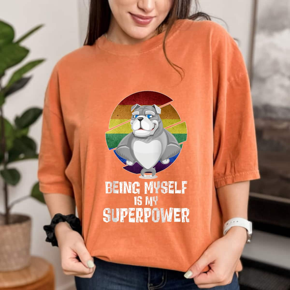 Being Myself Is My Superpower LGBTQ Gay Pride Love Equality T-Shirt