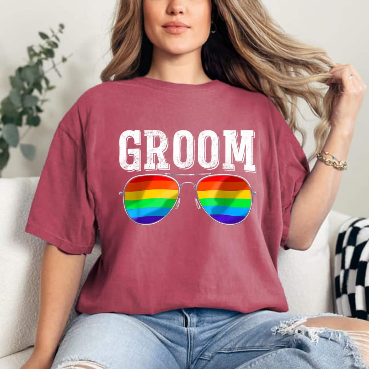 Groom LGBTQ Gay Bachelor Party Equality Pride Month T-Shirt