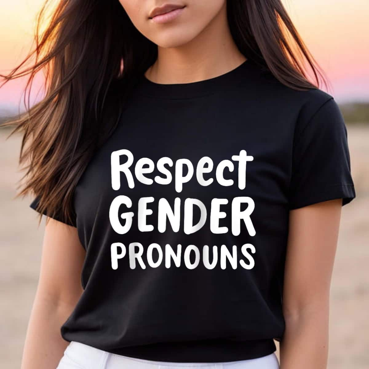 Respect Gender Pronouns LGBTQ Pride Equality Rights Ally T-Shirt