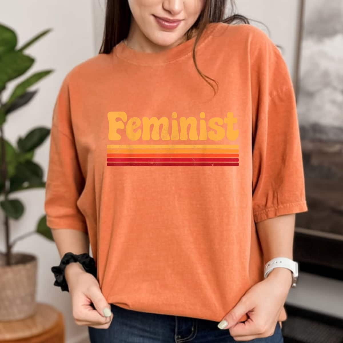 Strong Women Feminist Retro T-Shirt