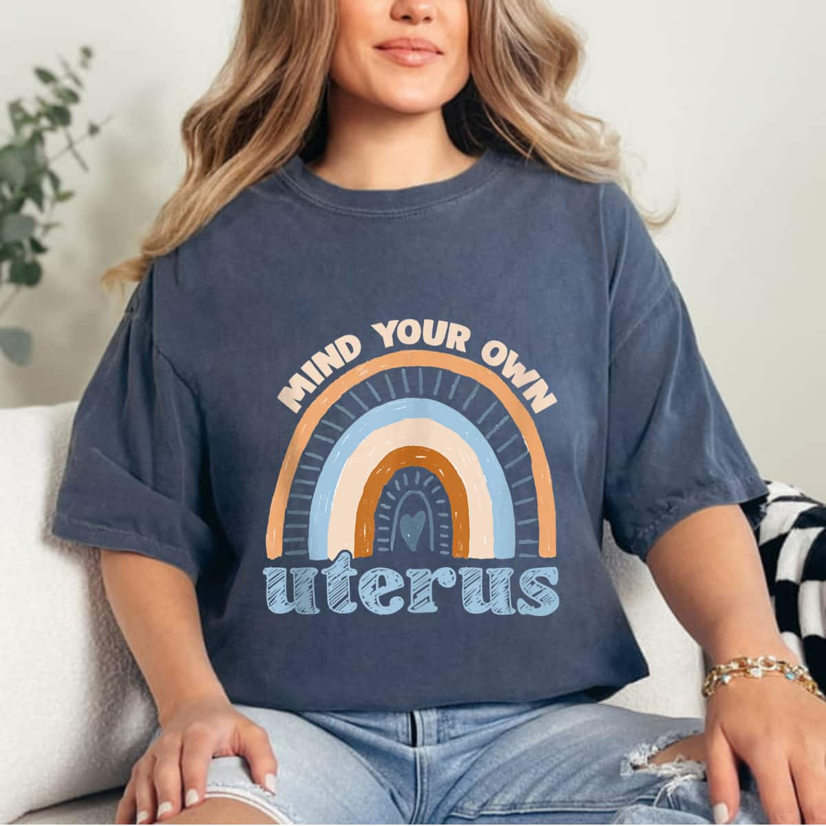 Strong Women Mind Your Own Uterus Feminist Women's Rights T-Shirt