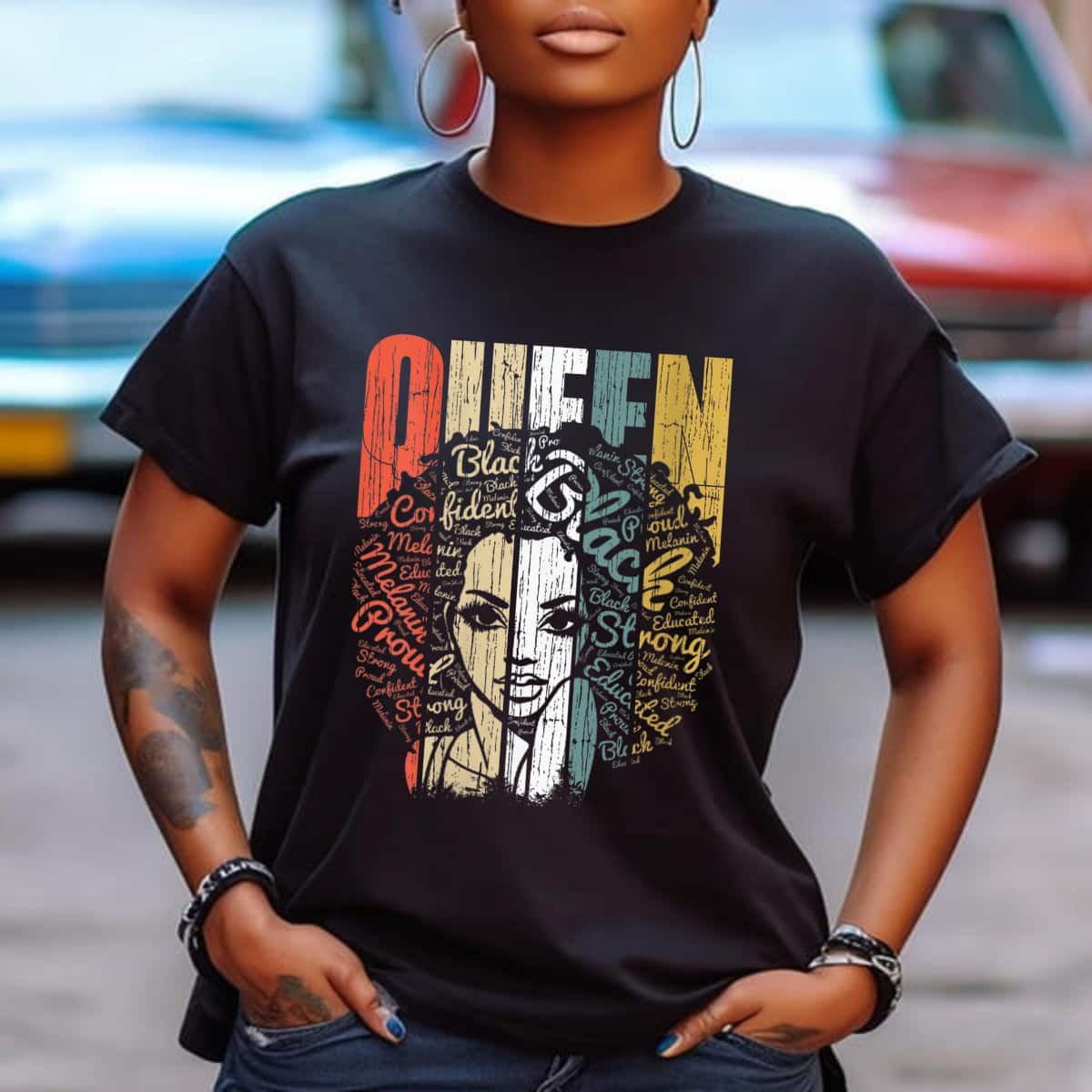 Strong Women Black Queen Equality Rights Confident T-Shirt