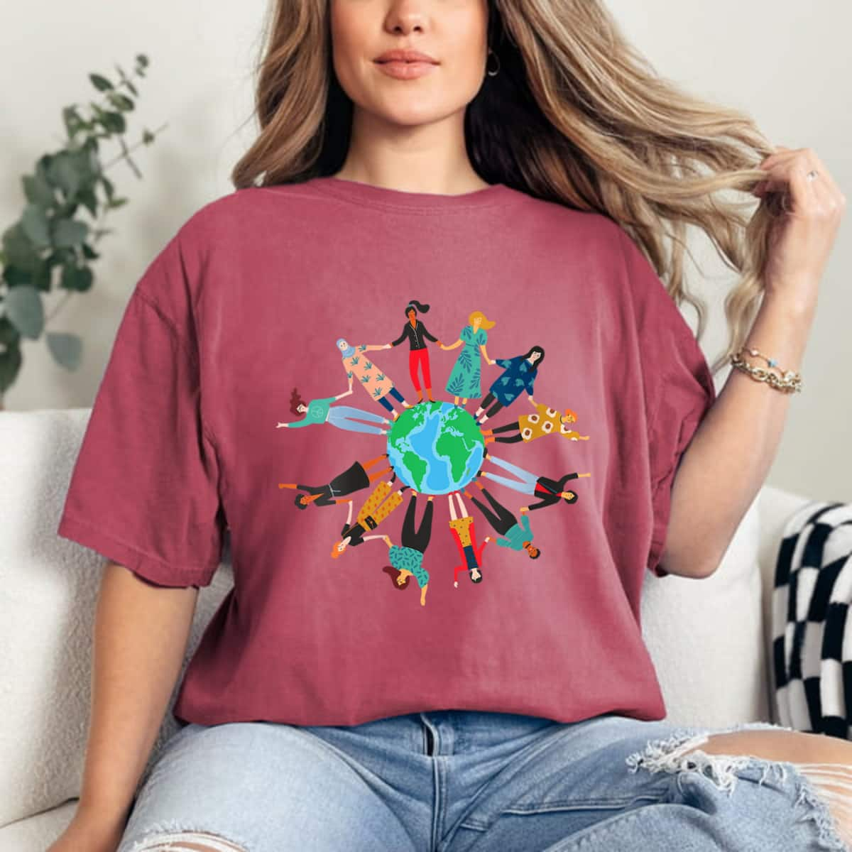 Empowerment Strong Women Of The World Ally Day Feminism Empower T-Shirt