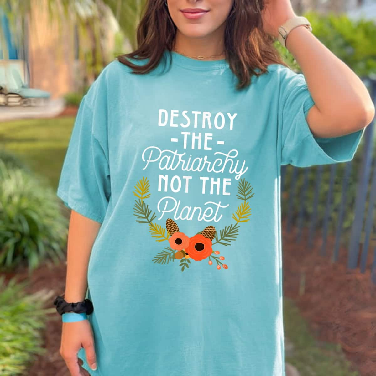 Strong Women Destroy Patriarchy Not Planet Feminist T-Shirt