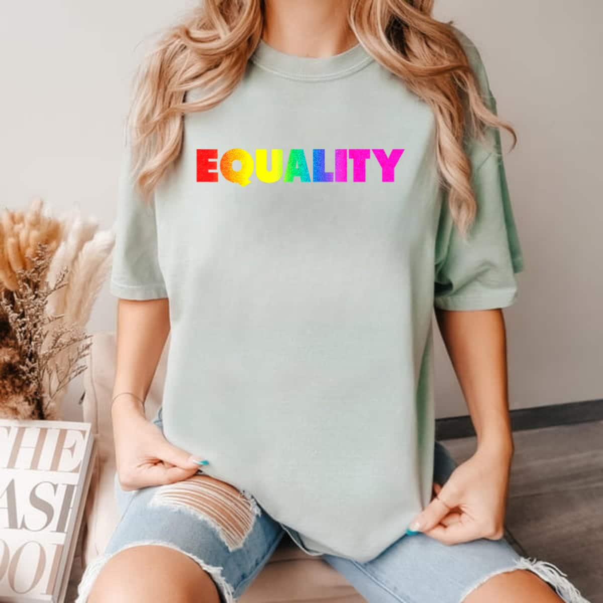 Equality Rainbow LBGTQ Ally Gay Lesbian Pride LGBT T-Shirt