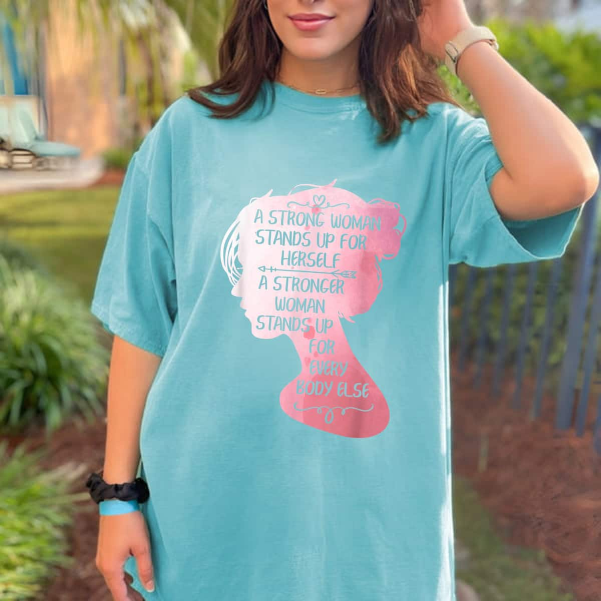 Strong Women A Strong Woman Stands Up For Herself T-Shirt