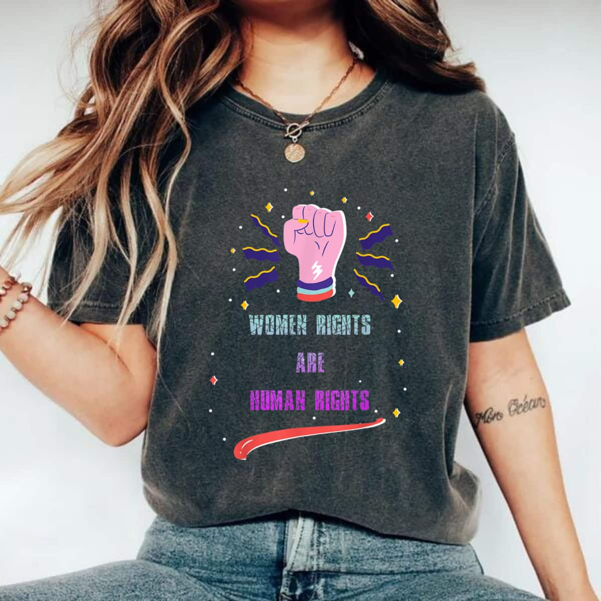 Strong Women Rights Are Human Rights Girl Power T-Shirt