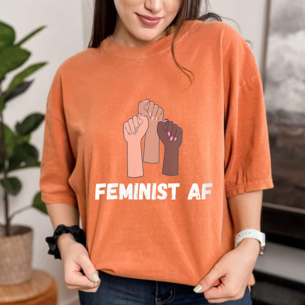 Strong Women Feminist AF Girl Power T-Shirt