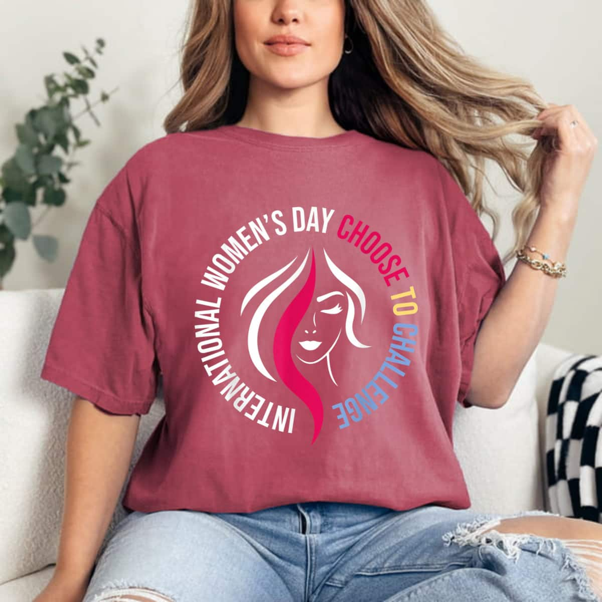 Strong Women Feminist International Women's Day Choose To Challenge T-Shirt