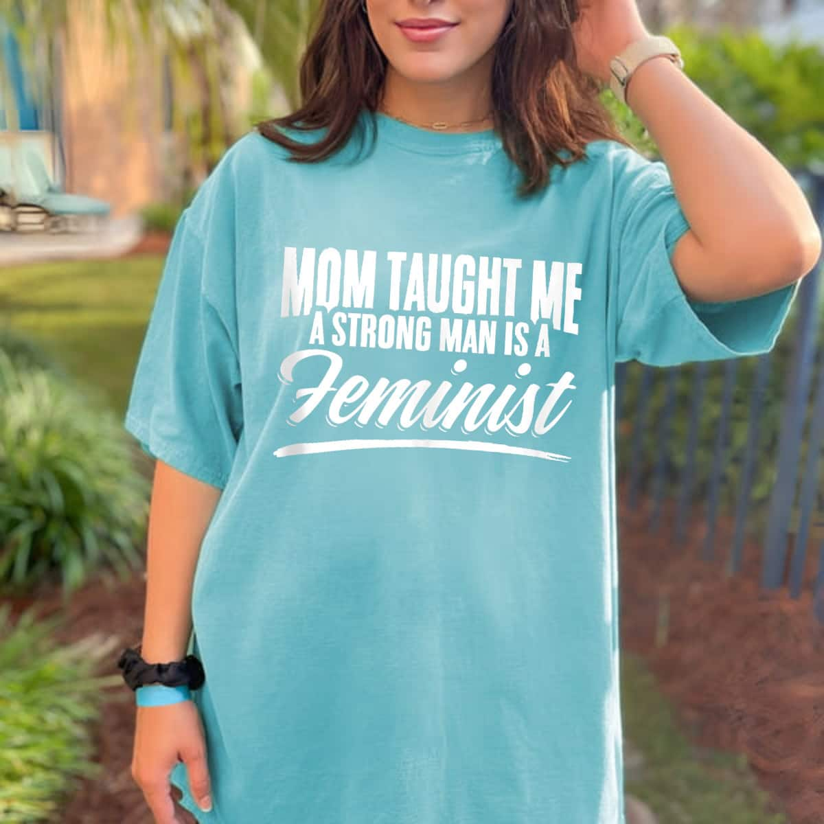 Mom Taught Me Equal Rights Women Equality Feminism Feminist T-Shirt