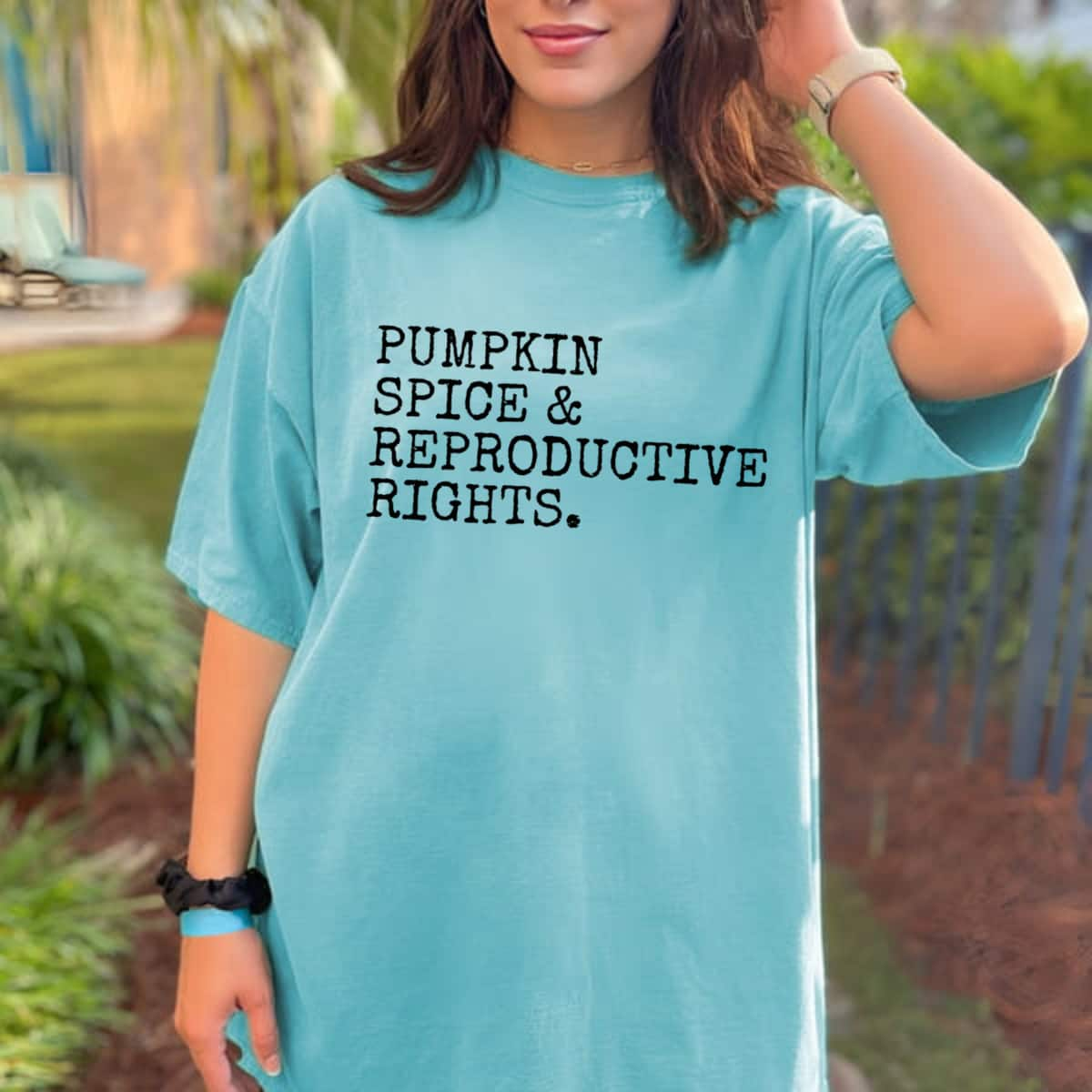 Strong Women Pumpkin Spice Reproductive Rights Pro-Choice Feminist Rights T-Shirt