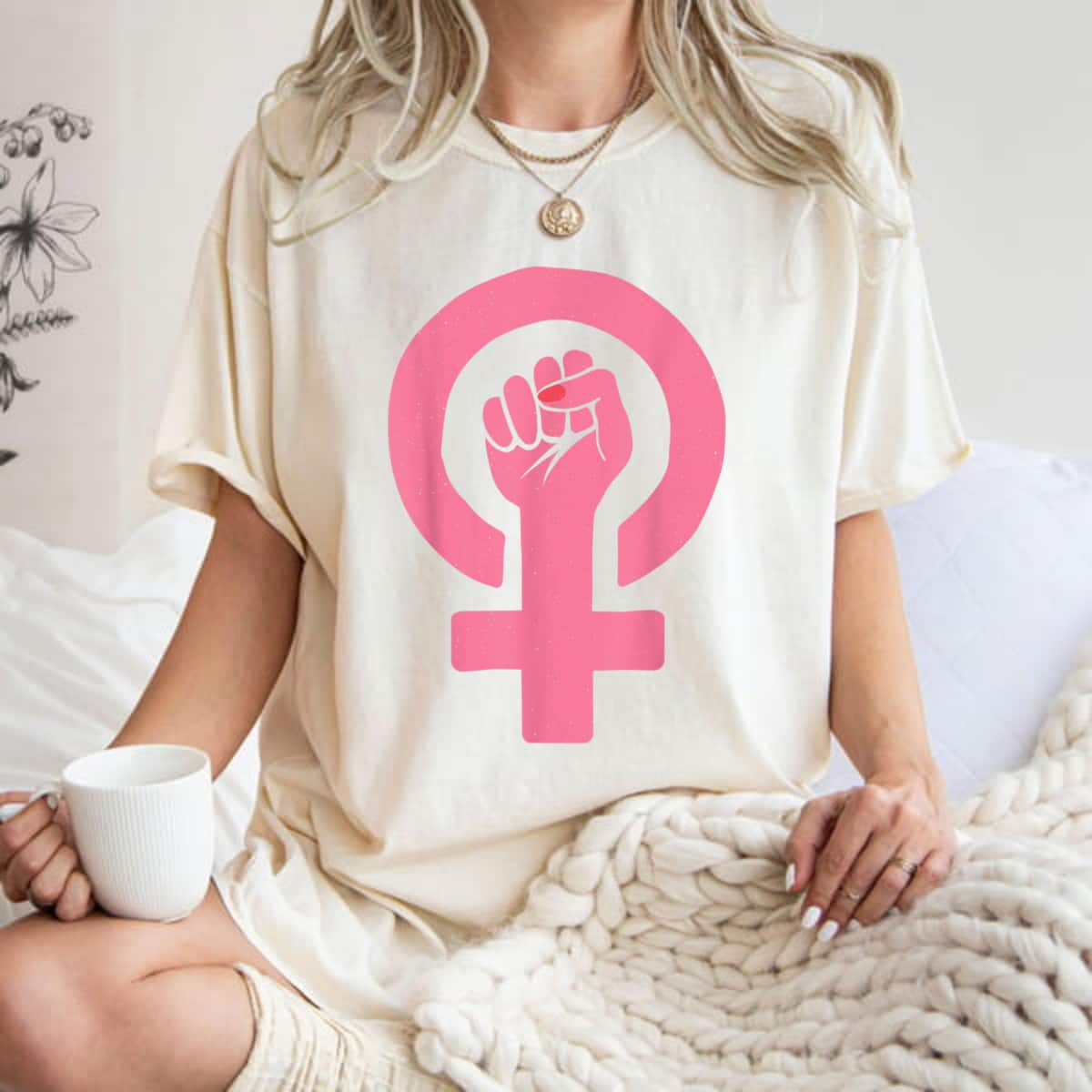 Strong Women Feminist Revolution Grunge Fist Rights T-Shirt