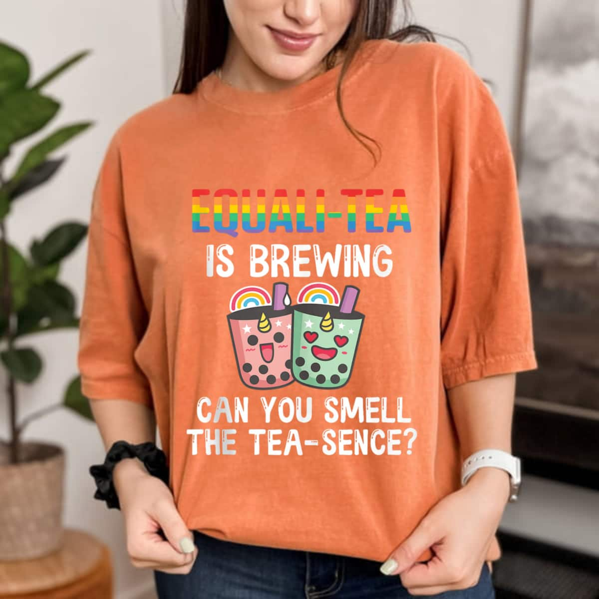 Equali- Tea Is Brewing, Can You Smell The Tea-Sence T-Shirt