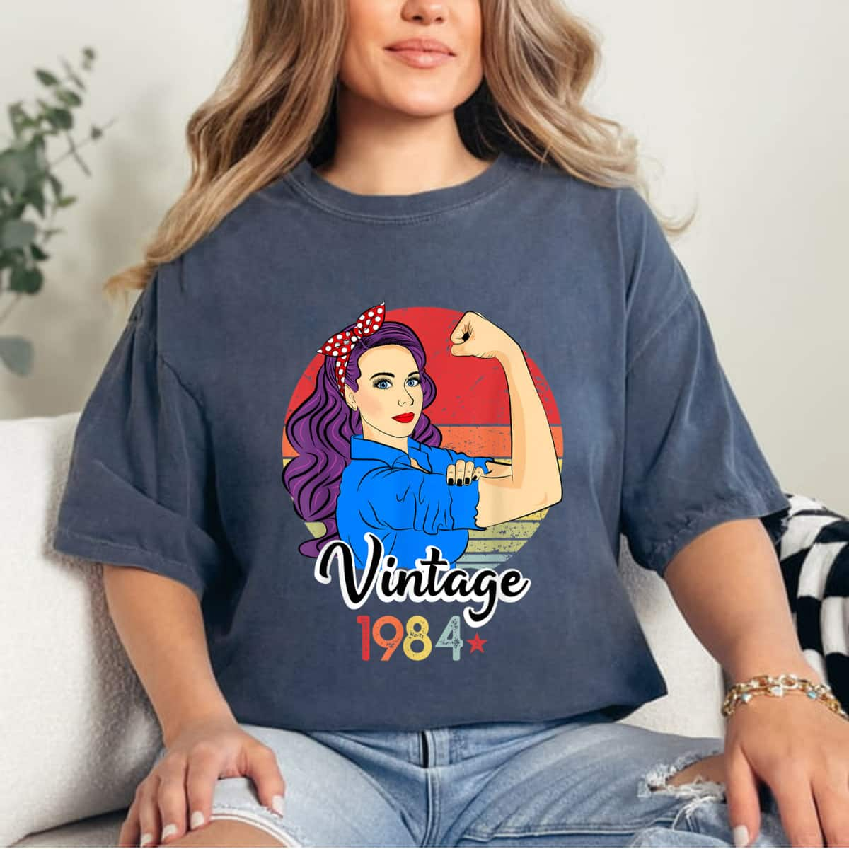 Strong Women Rosie The Riveter Vintage 1984 T-Shirt