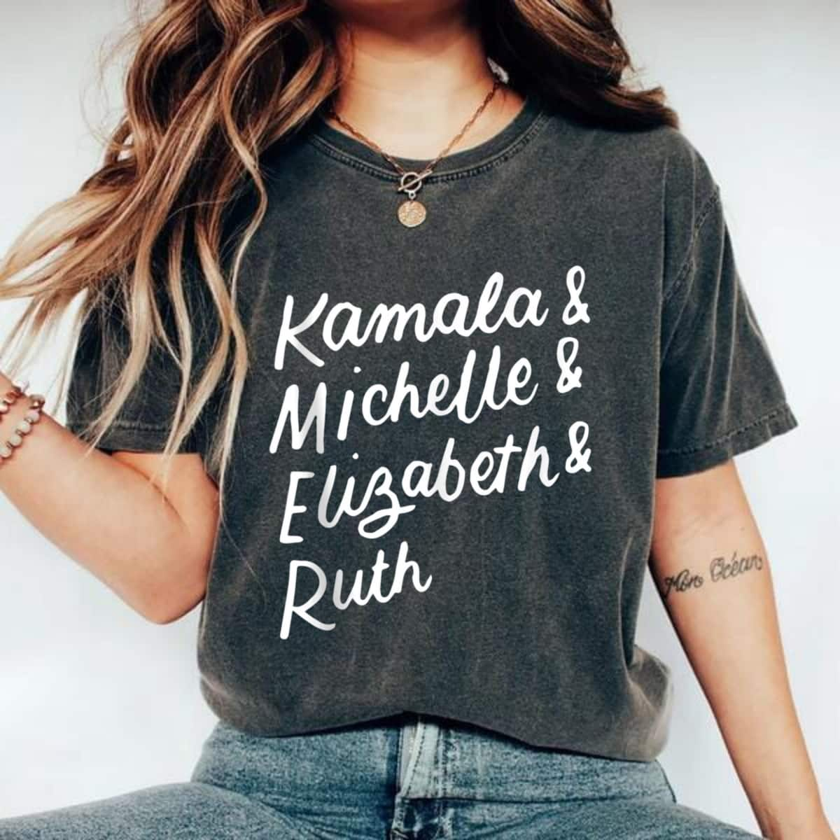 Strong Women Kamala Michelle Elizabeth & Ruth Feminist Empowerment T-Shirt