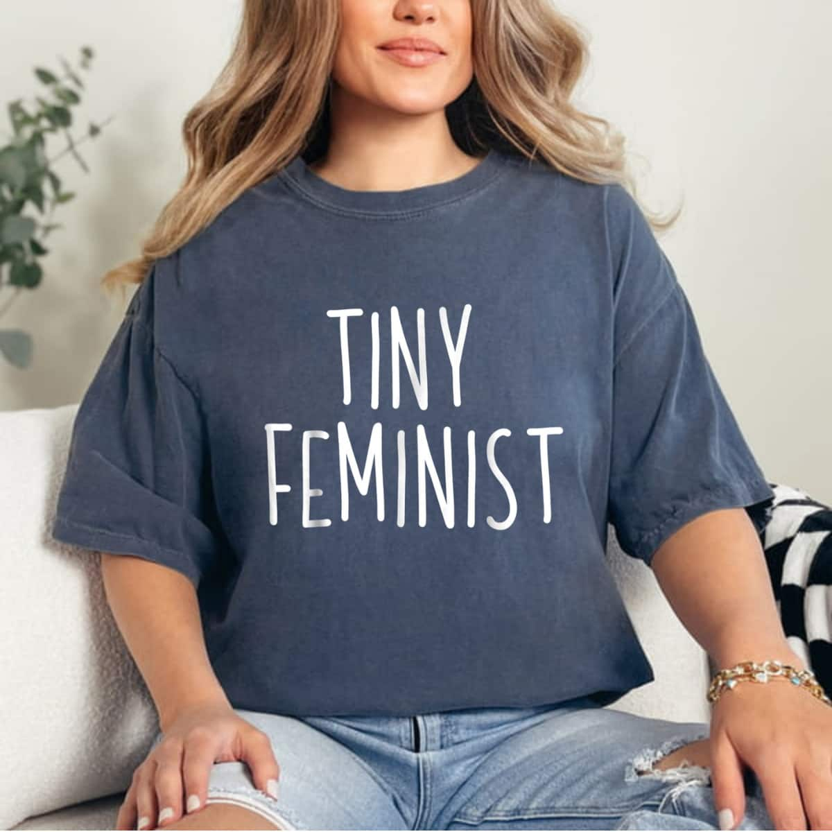 Strong Women Kids Tiny Feminist Boys Girls Feminism T-Shirt