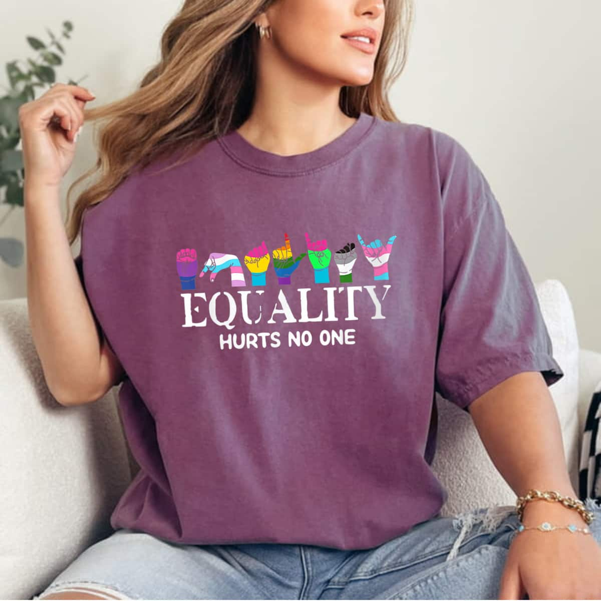 Womens Equality Hurts No One LGBT T-Shirt