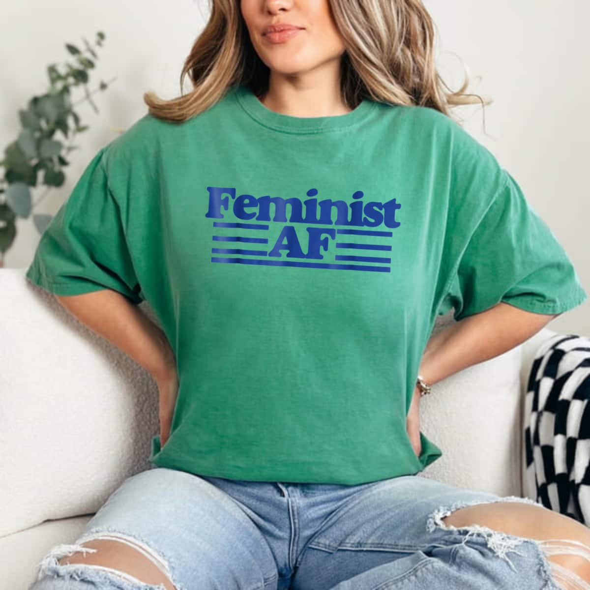 Strong Women Feminist AF Retro T-Shirt