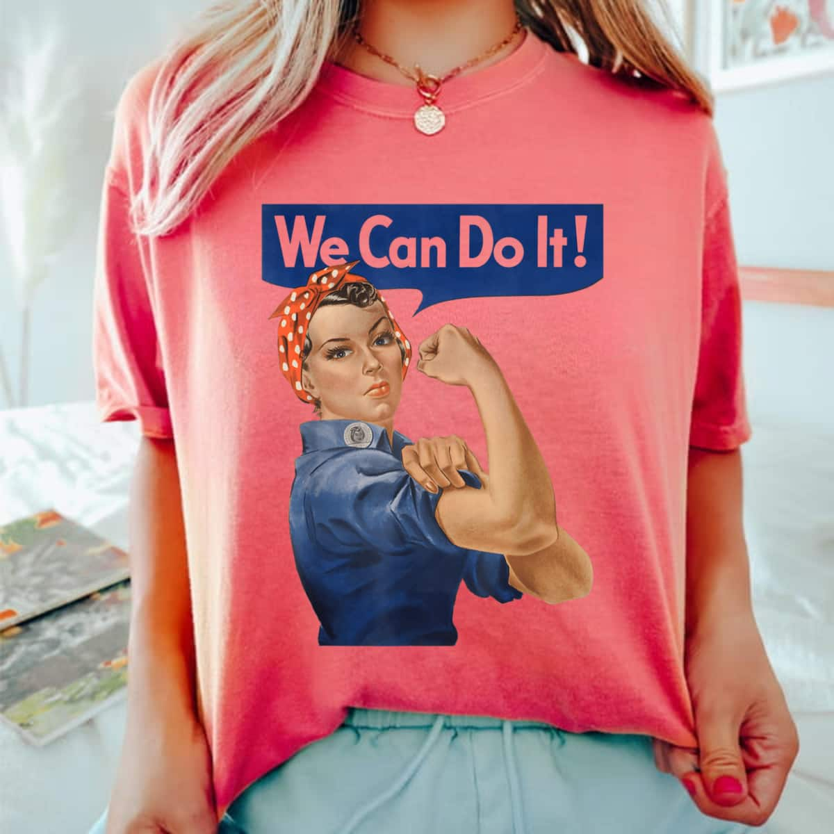 Strong Women We Can Do It Rosie The Riveter Feminist Empowerment T-Shirt