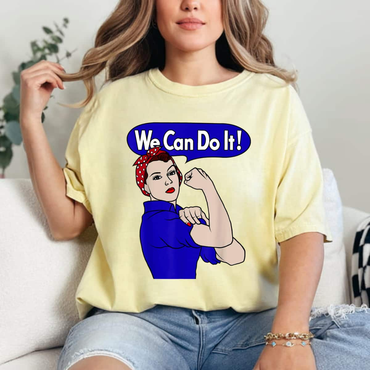 Strong Women Rosie The Riveter We Can Do It Feminist Retro Empowerment T-Shirt