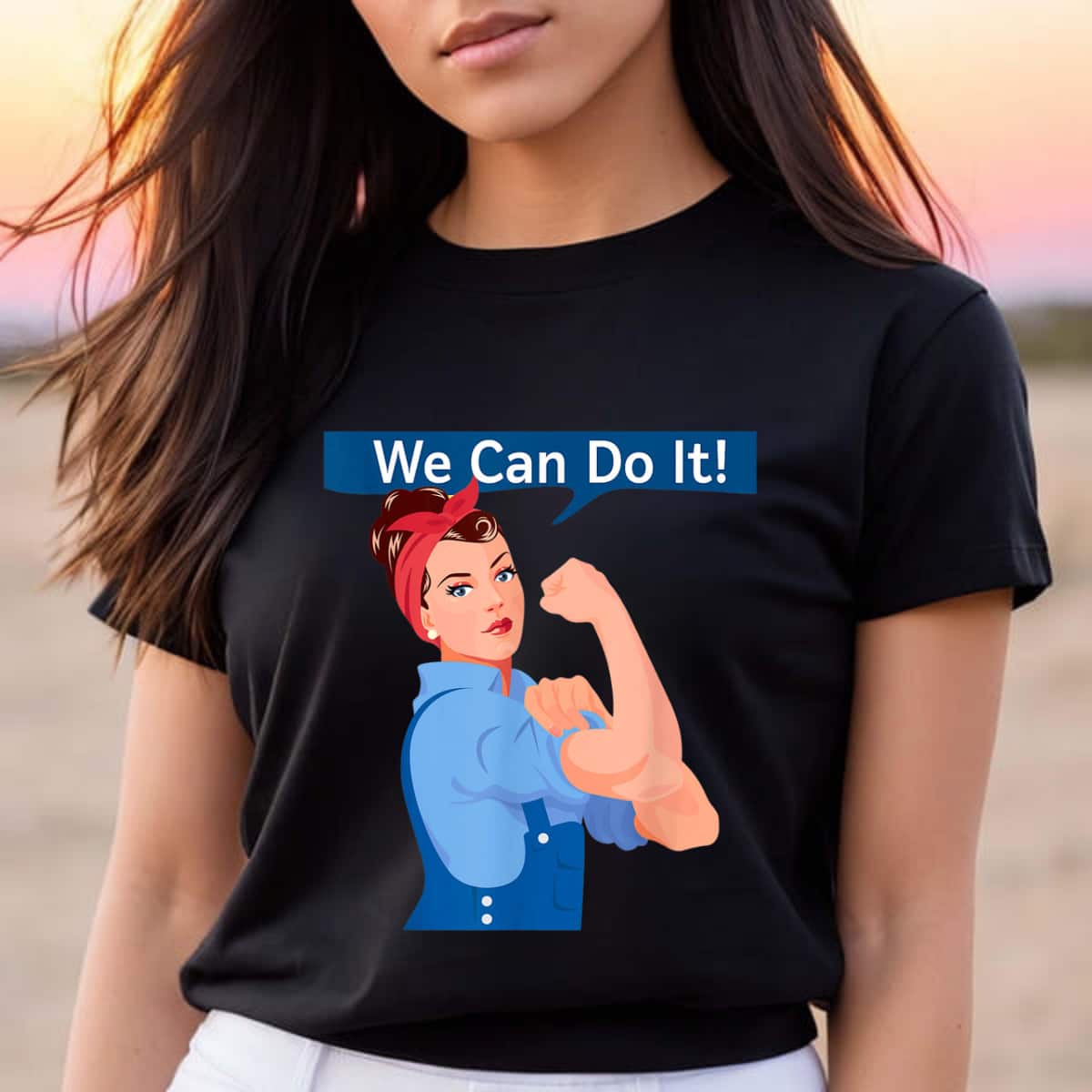 Strong Women Rosie The Riveter We Can Do It Feminist Rosy T-Shirt