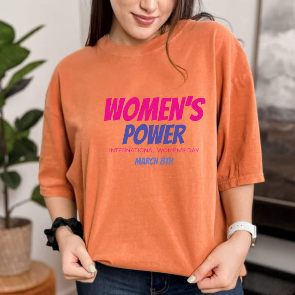 Strong Women Power International Women's Day T-Shirt