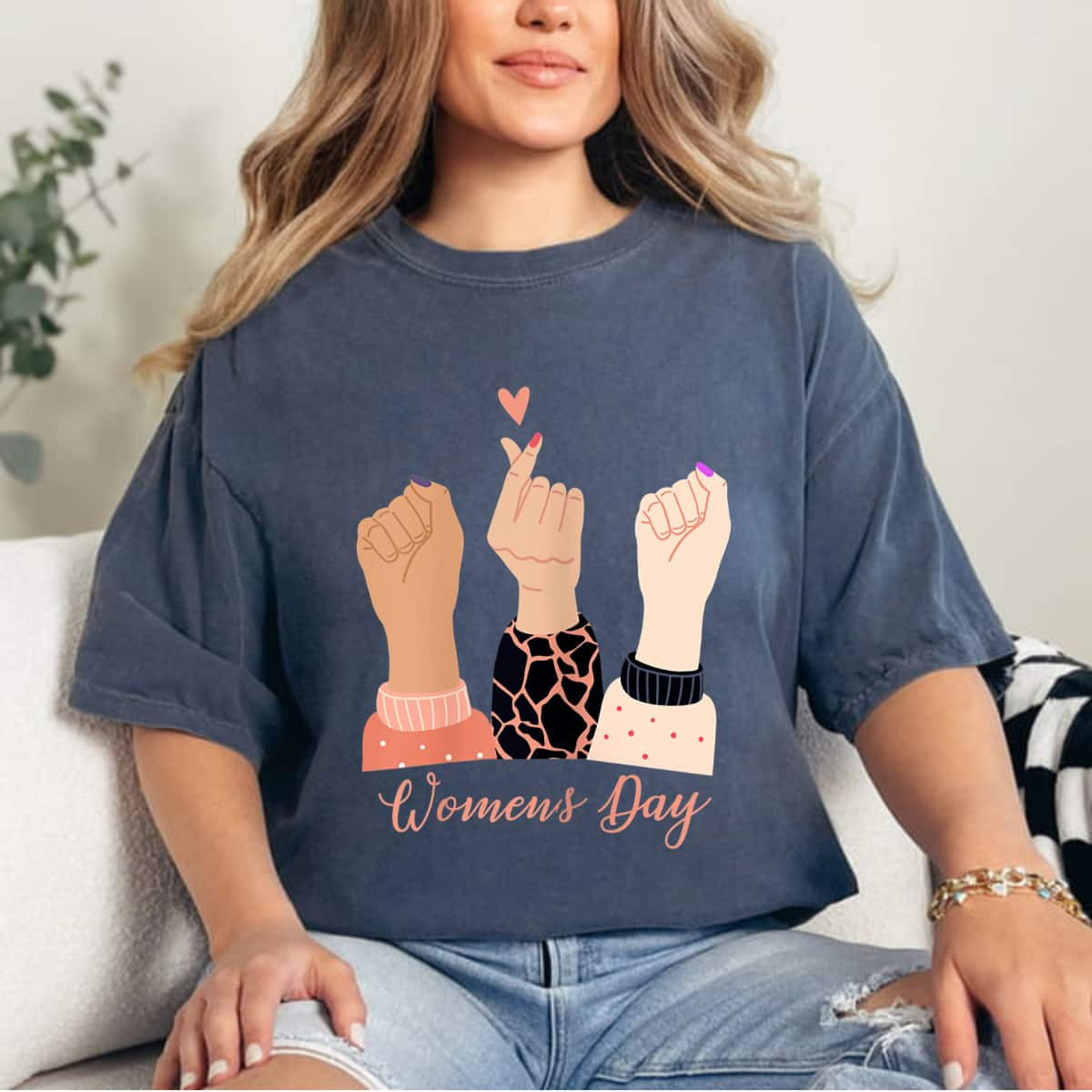 Strong Women International Women's Day We Rise Together T-Shirt