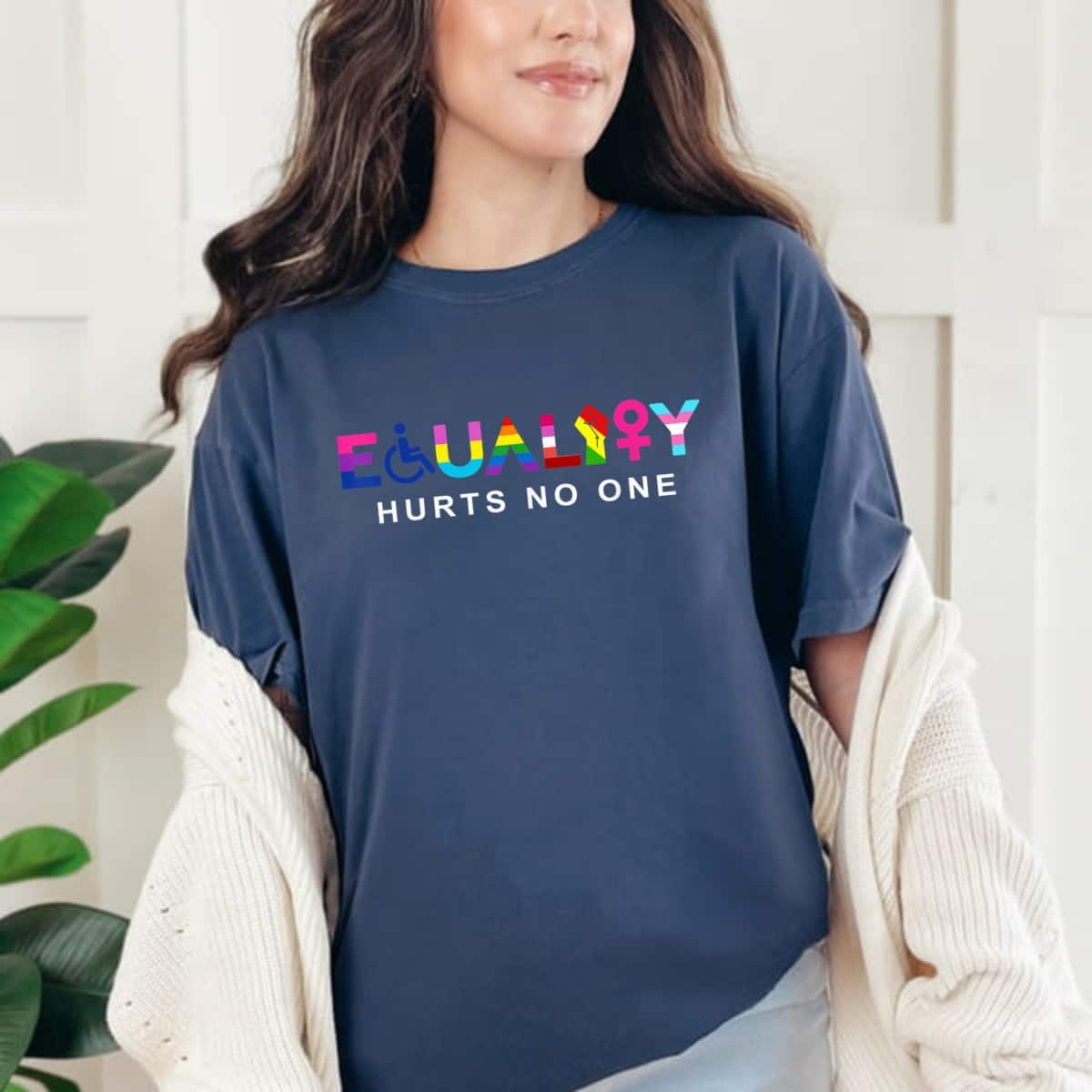 Strong Women Equality Hurts No One LGBT Lesbian Trans Bisexual Pride T-Shirt