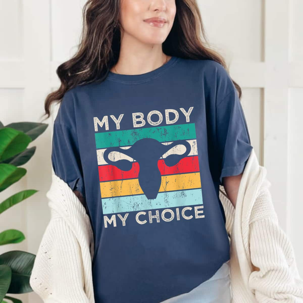 Strong Women My Body My Choice Pro Choice Vintage Feminist Rights T-Shirt