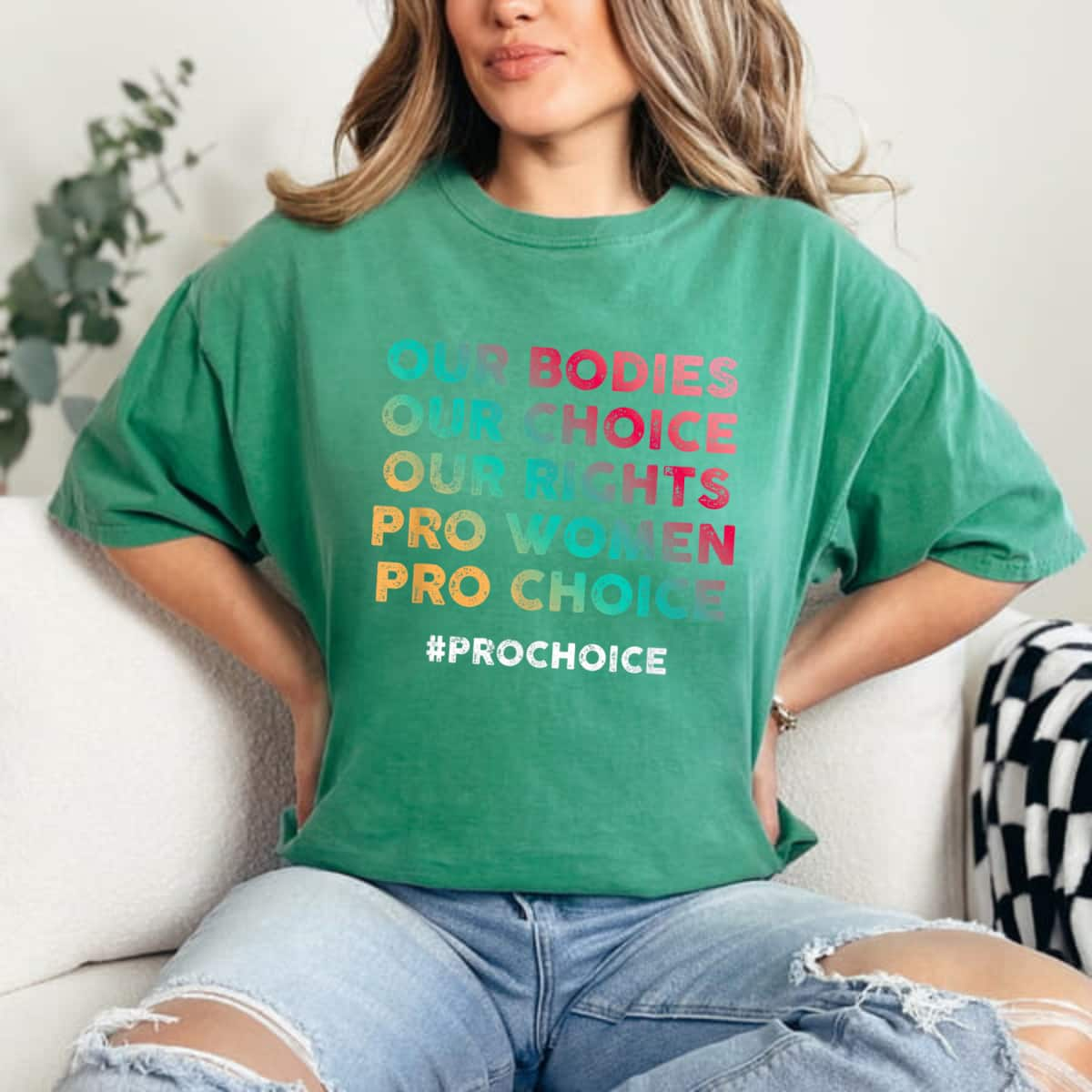 Strong Women Our Bodies Our Choice Our Rights Pro Women Pro Choice T-Shirt