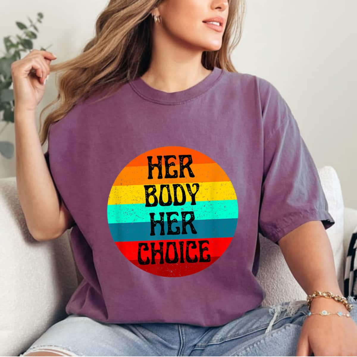 Strong Women Her Body Her Choice Pro Choice Hoe Wade Texas Rights T-Shirt