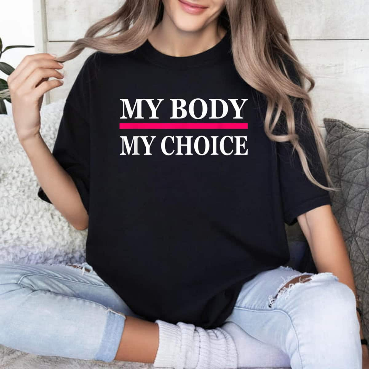 Strong Women Your Body My Choice Funny Biden Vintage USA T-Shirt