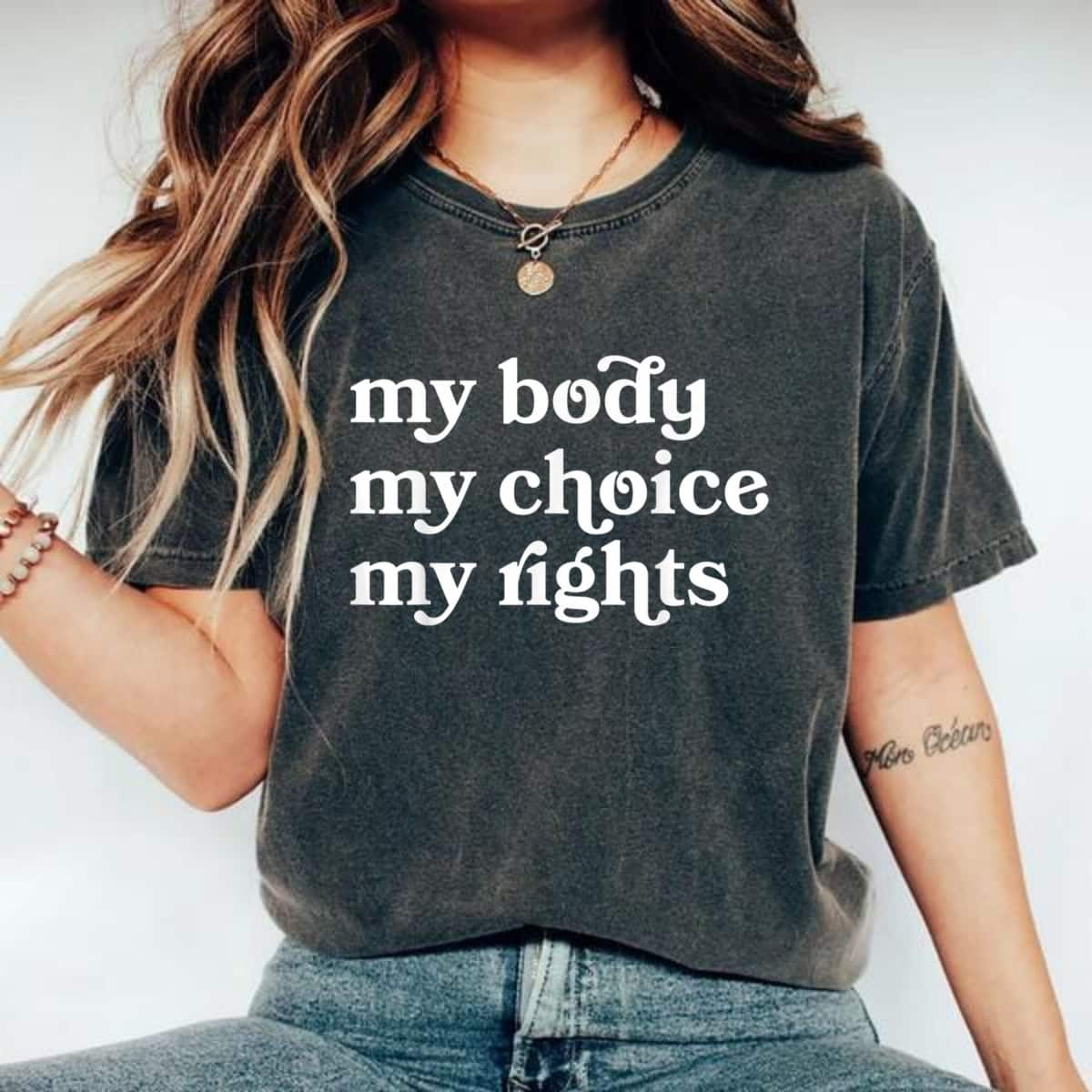 Strong Women My Body My Choice Feminist Pro-Choice Reproductive Rights T-Shirt