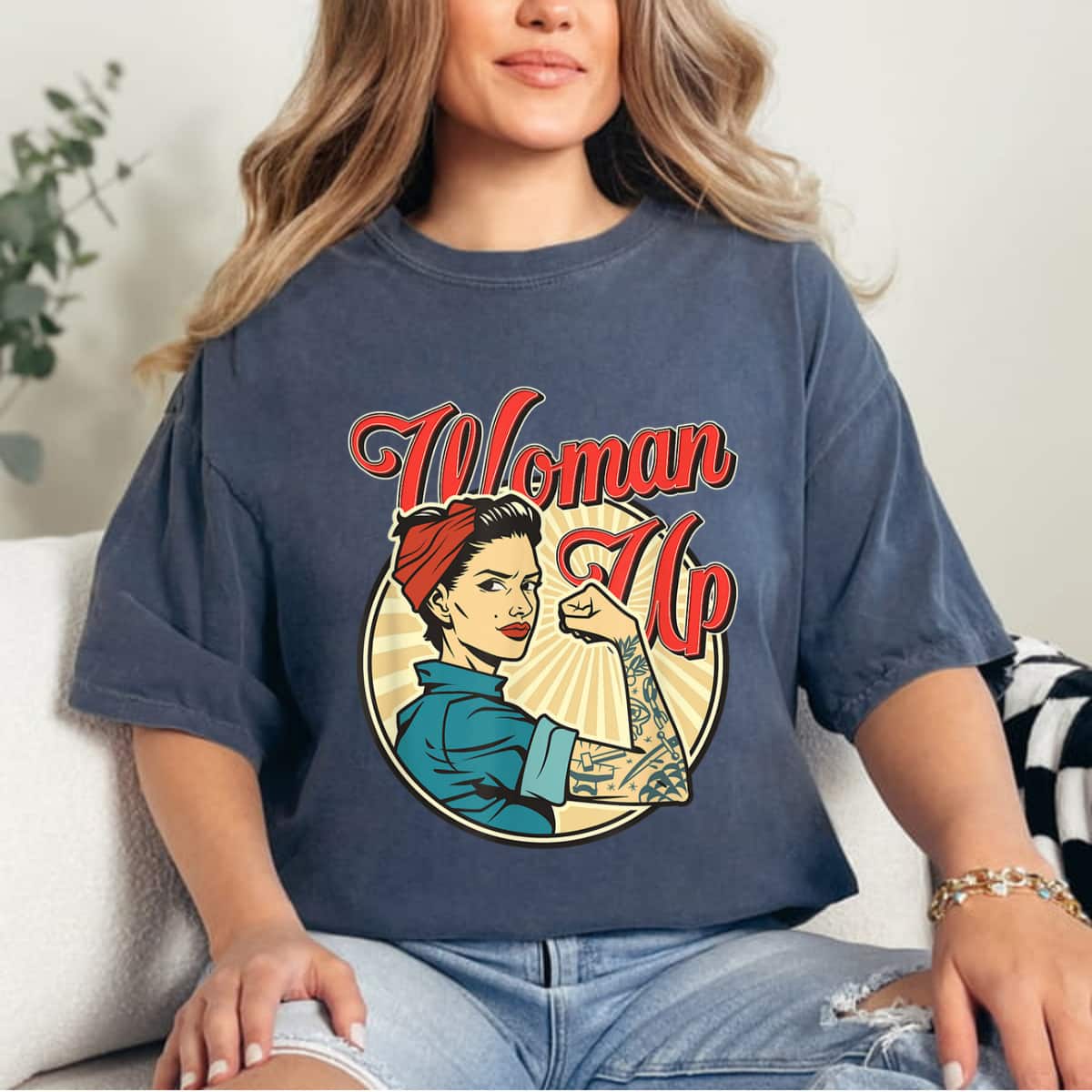 Strong Women Rosie The Riveter Female Feminist Empowerment T-Shirt