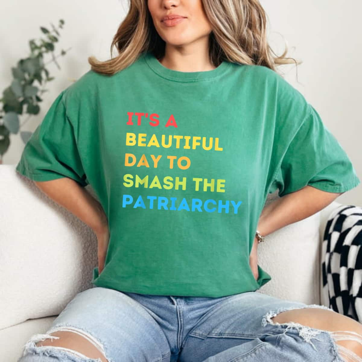 Strong Women Feminism It's A Beautiful Day To Smash The Patriarchy T-Shirt