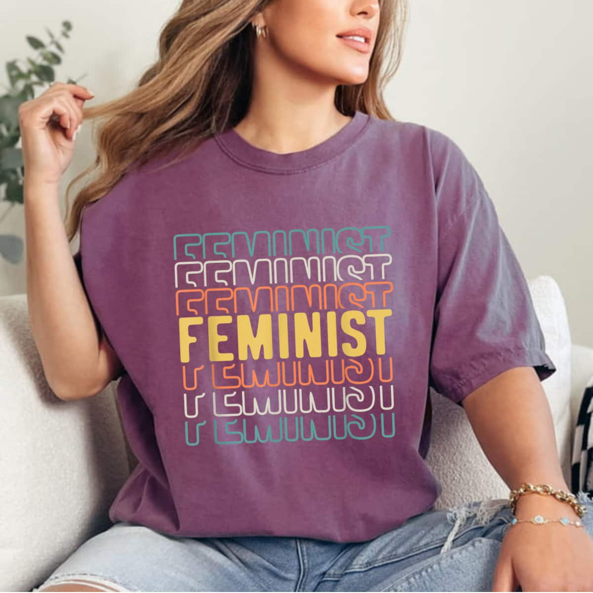 Strong Women Feminist Retro Vintage T-Shirt