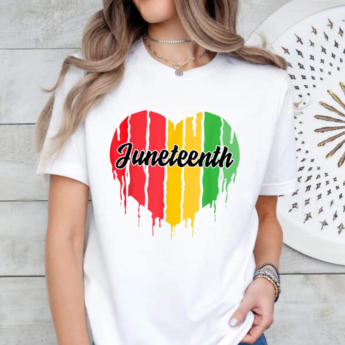 Strong Women Juneteenth Heart Black History T-Shirt