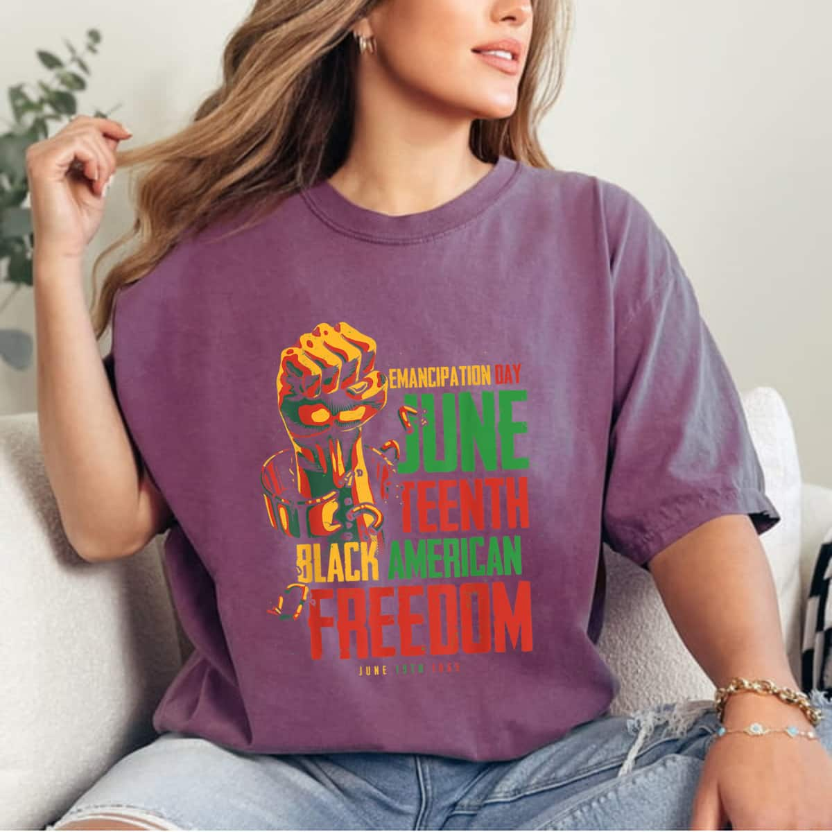 Strong Women Juneteenth African American Freedom Black Women Juneteenth T-Shirt