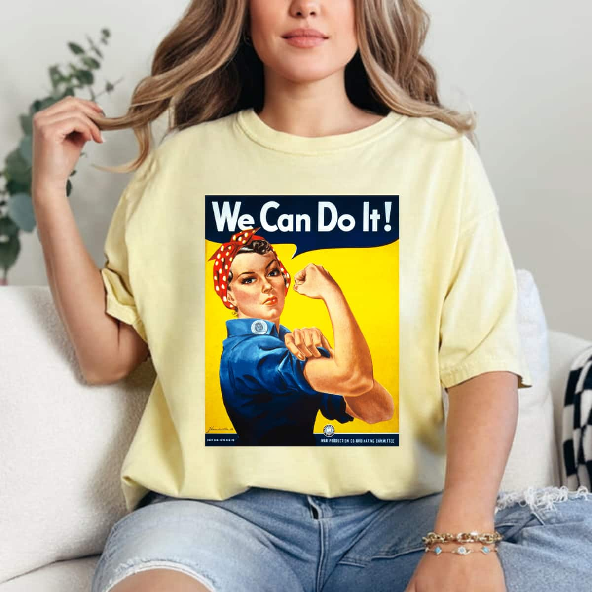 We Can Do It Poster Rosie The Riveter Girl Power T-Shirt